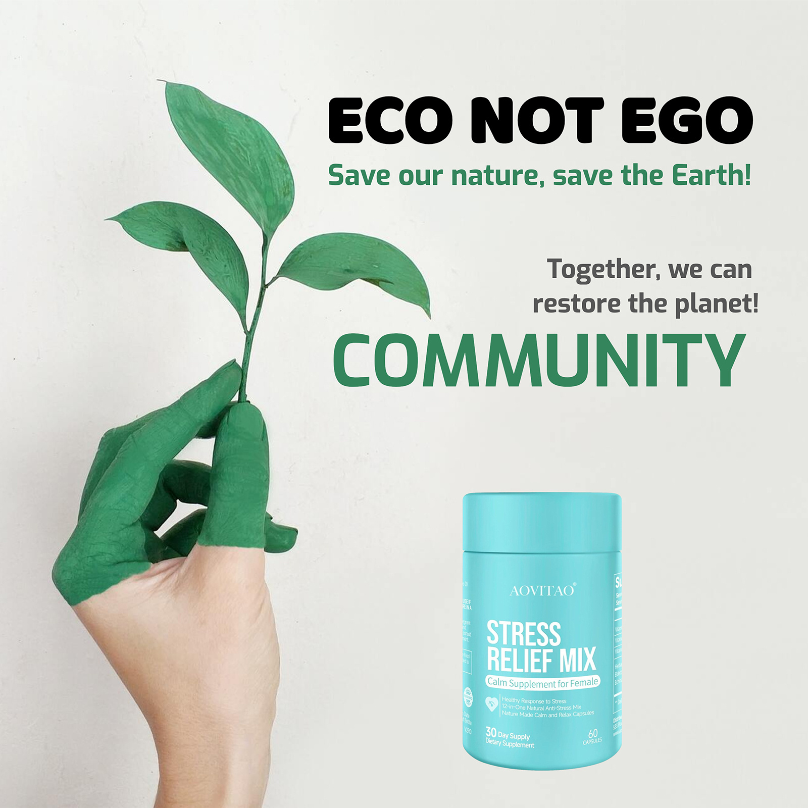 Ashwagandha For Women Supplement With L-Theanine Magnesium, Stress Relief, Focus And Relaxation Support Anxiery Pill - Image 4