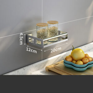 Punch-free kitchen seasoning rack