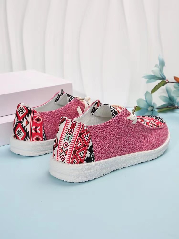 New Print Flats Shoes Summer Spring Casual Canvas Loafers For Women - Image 6