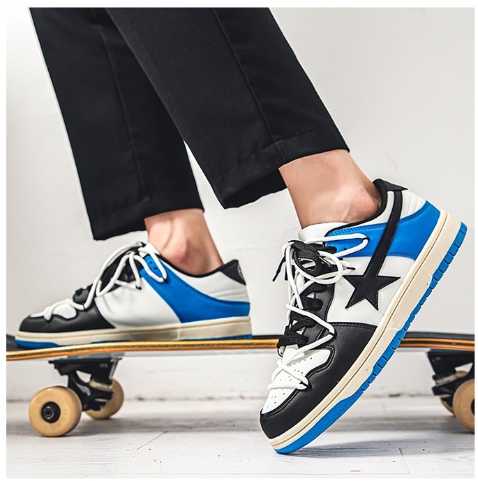 Men's Colorblock Sneakers Low-top Casual Board Shoes - Image 5