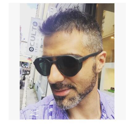 Frosted Sunglasses Retro Double Beam Sunglasses - Image 4