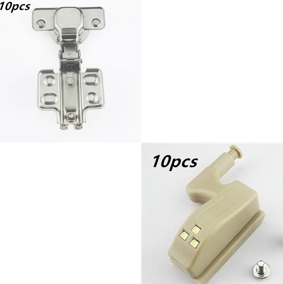 New Hot 10Pcs Unit Cabinet Cupboard Closet Hinge LED Light Lamp Emergency Helpful LED Sensor Light - Image 4